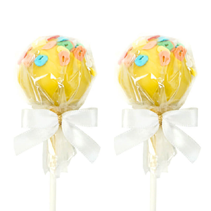 Gelbe Buchstaben Cake-Pops (12 Stück)