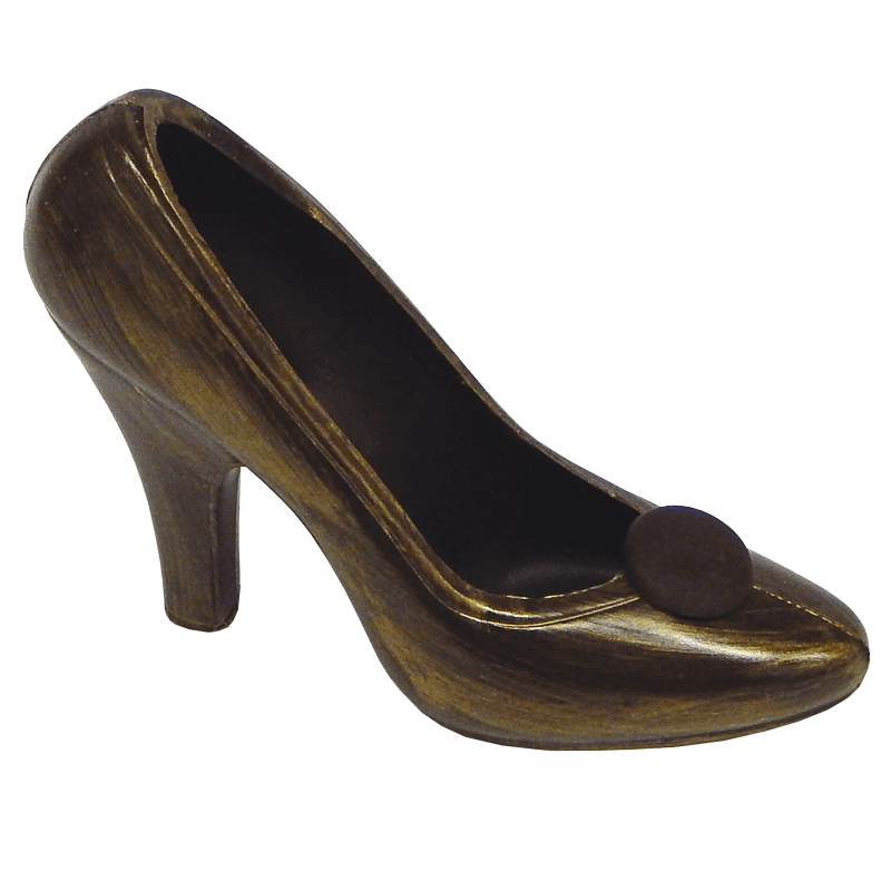 Gold-brauner Schokoladen-Schuh