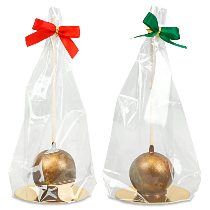 Goldene Deluxe Cake-Pops (10 Stück) - Weihnachtsedition