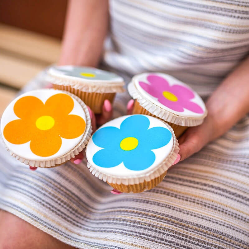 Flower Power Cupcakes, 9 Stück