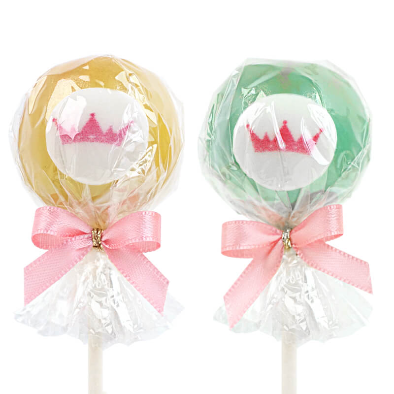 Bunte Cake-Pops mit Logo in 2 Farben (2x6 Stück)