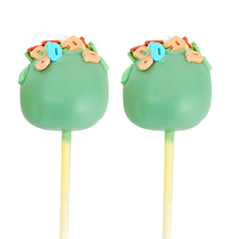 Grüne Buchstaben Cake-Pops (12 Stück)