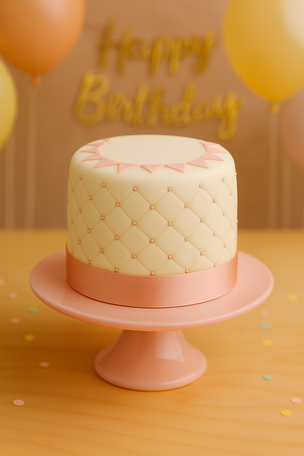 Happy Birthday Deluxe Torte - PINK - Doppelte Höhe