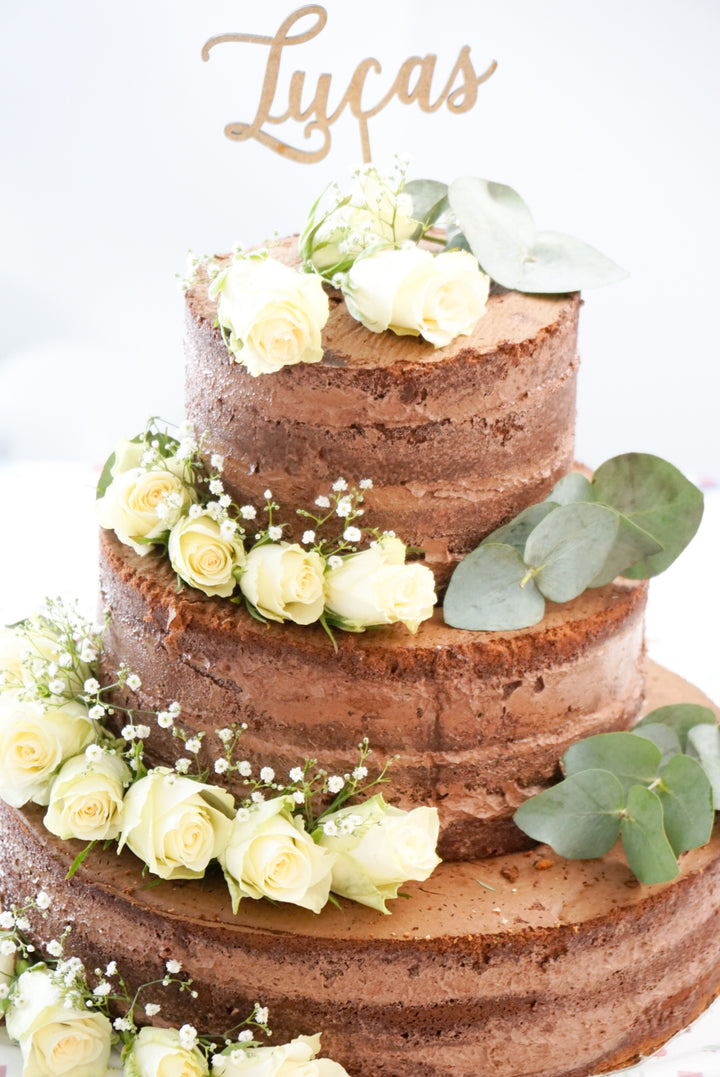 Schokoladiger Naked Cake, Hochzeitstorte