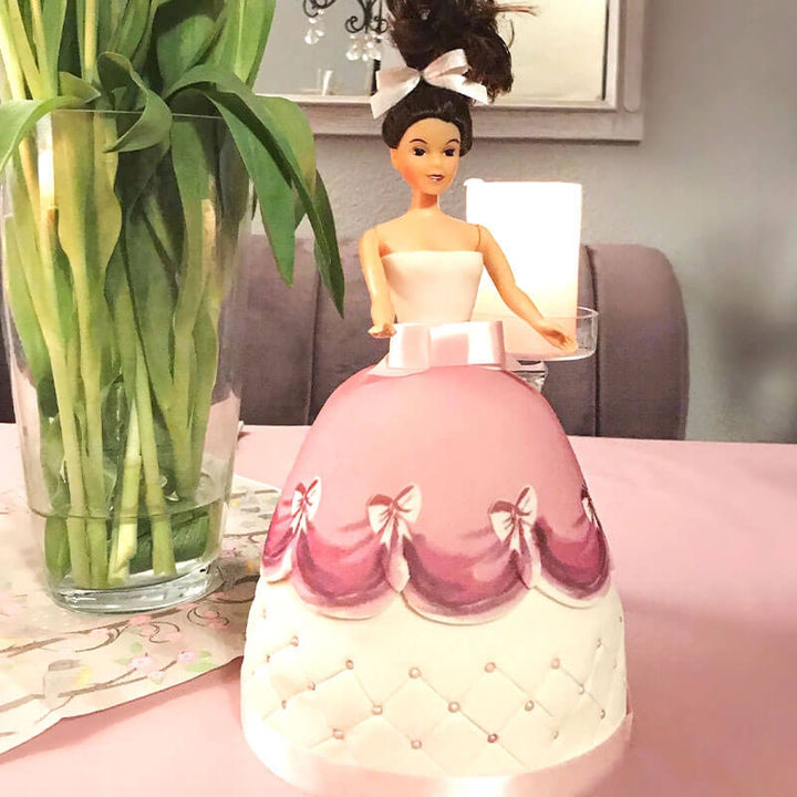 Deluxe Puppenprinzessin-Torte mit rosa Kleid