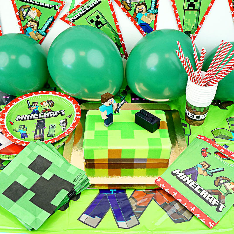 Minecraft® Partyset inkl. Torte