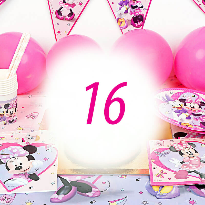 Partyset Minnie Maus® für 16 Personen - ohne Torte