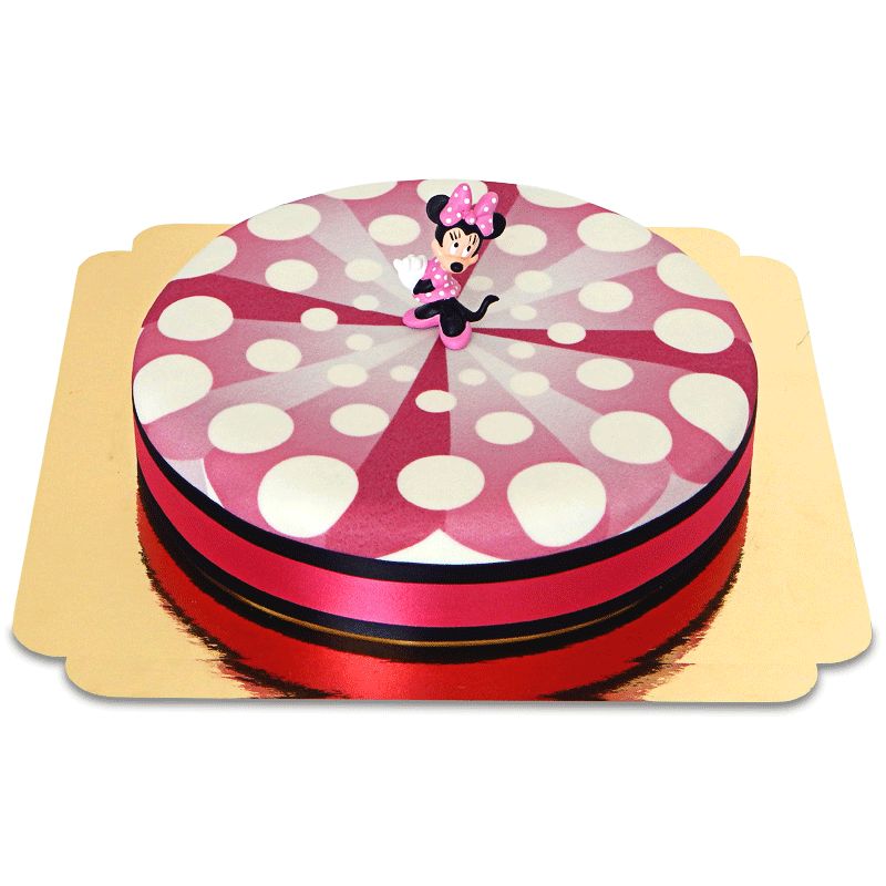 Minnie Maus® auf Torte mit Bänder