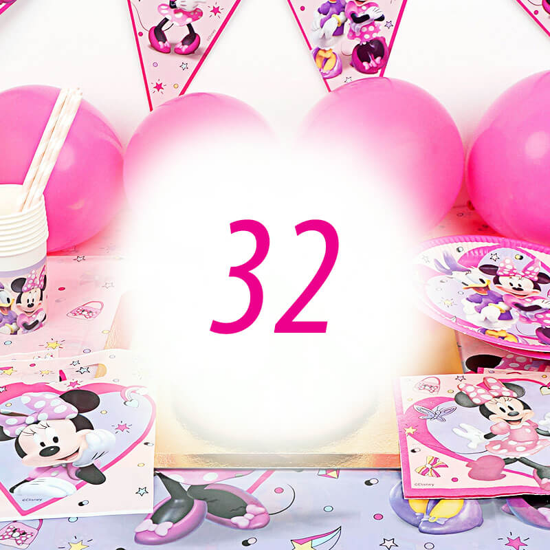 Partyset Minnie Maus® für 32 Personen - ohne Torte