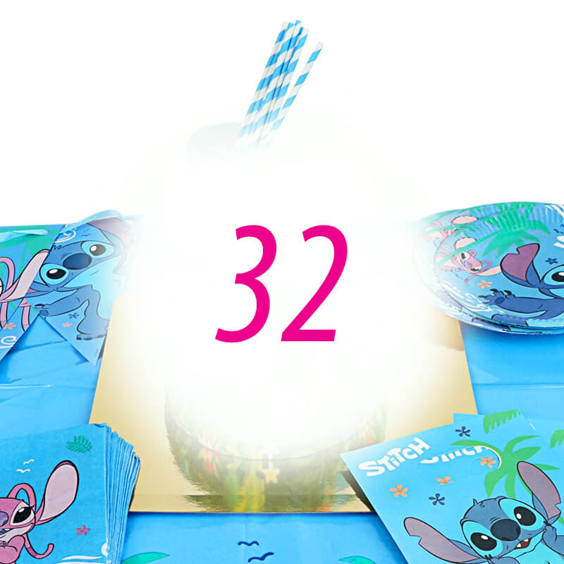 Stitch® Partyset für 32 Personen - ohne Torte