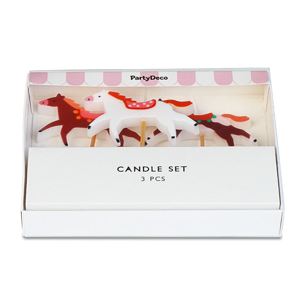Pferde Tortenkerzen (3 Stück)