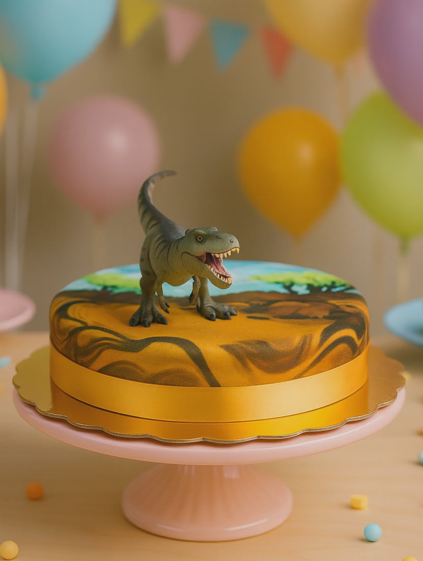 Dino-Torte mit T-Rex Figur