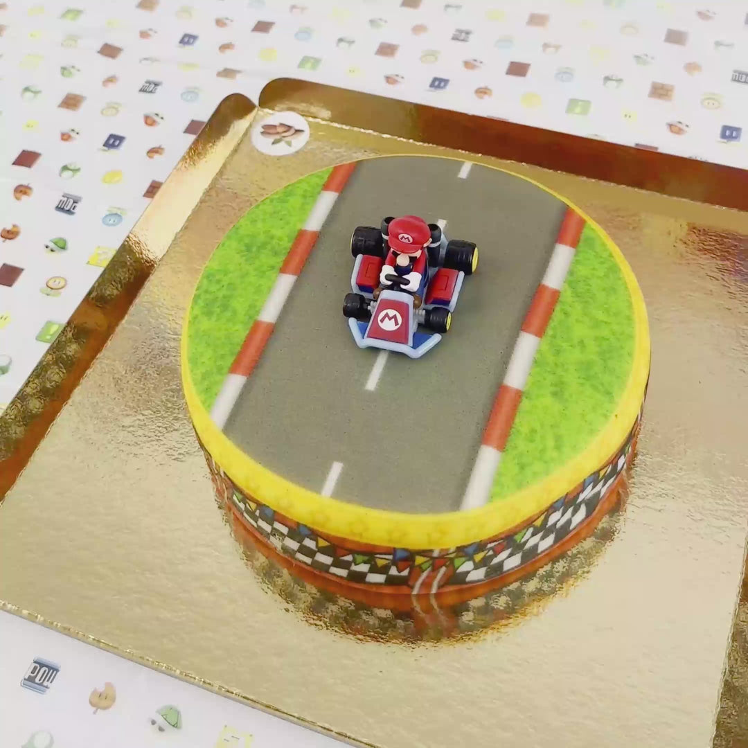 Mario Kart® auf Grasland-Rennstrecken-Torte