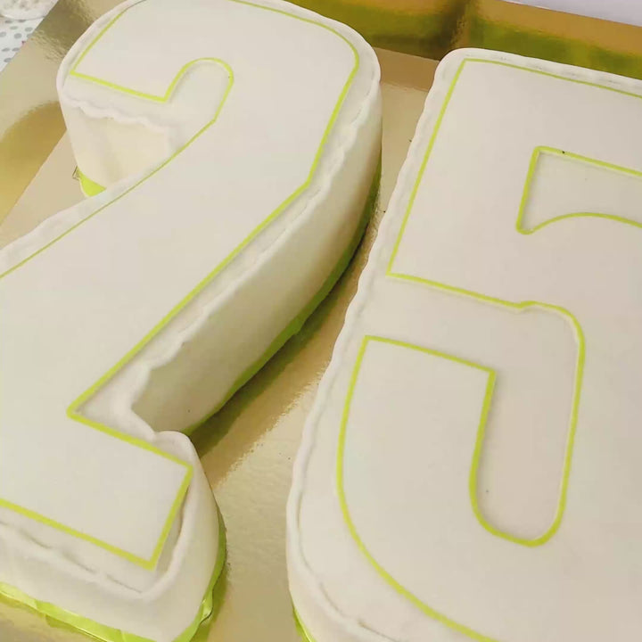 Doppelte Zahlen-Torten, verschiedene Farben