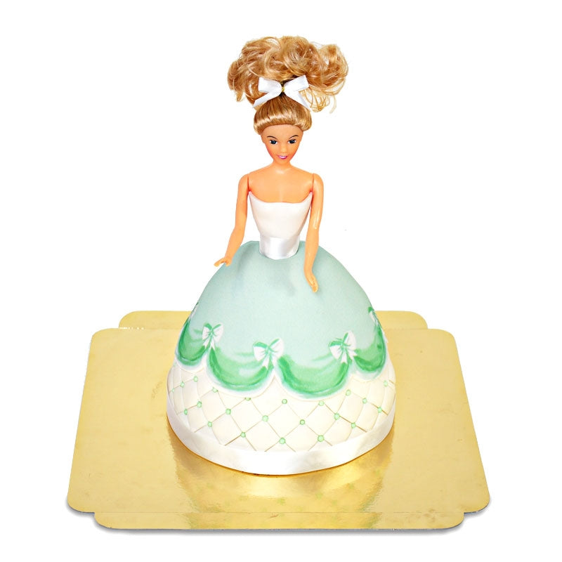 Deluxe Puppenprinzessin-Torte mit grünem Kleid