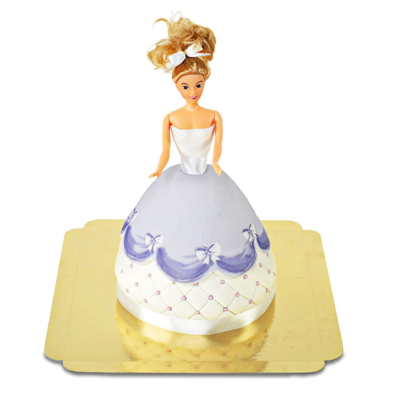 Deluxe Puppenprinzessin-Torte mit lila Kleid