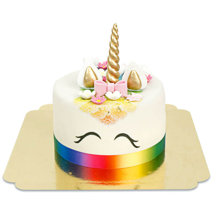 Regenbogen Einhorn-Deluxe-Torte - doppelte Höhe