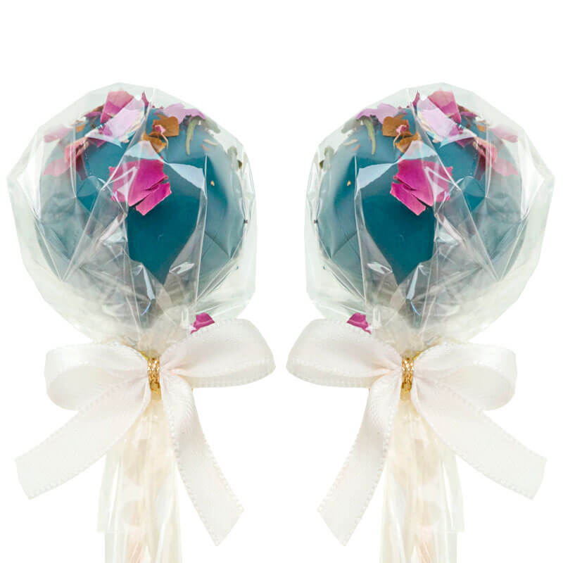 Blaue Rosenblüten Cake-Pops (12 Stück)