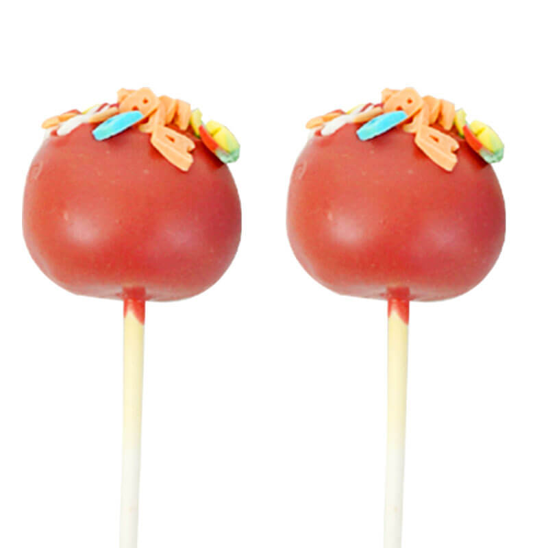 Rote Buchstaben Cake-Pops (12 Stück)