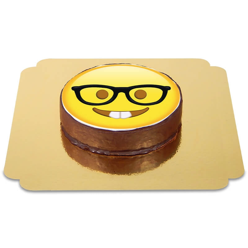 Emoticon Sachertorte Nerd