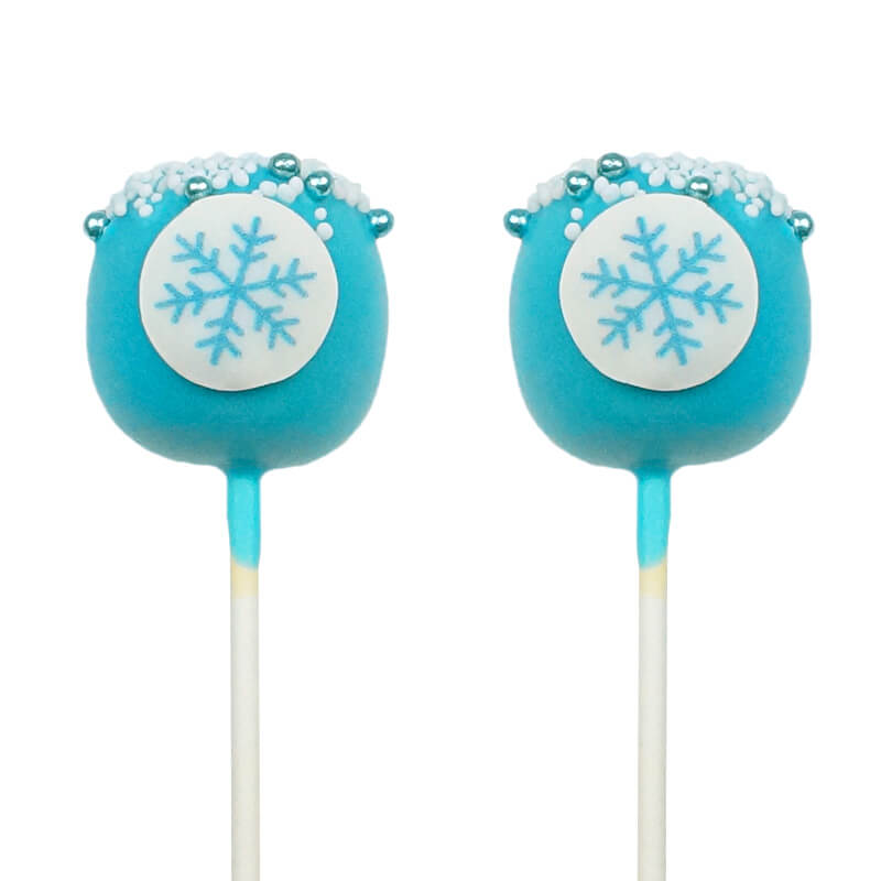Schneeflocken Cake-Pops (12 Stück)