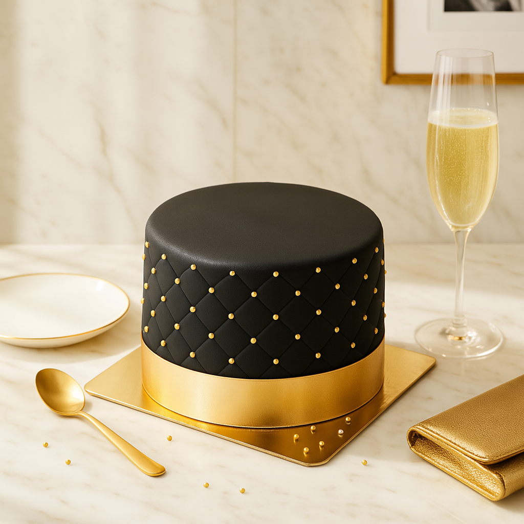 Schwarze Deluxe Torte - doppelte Höhe