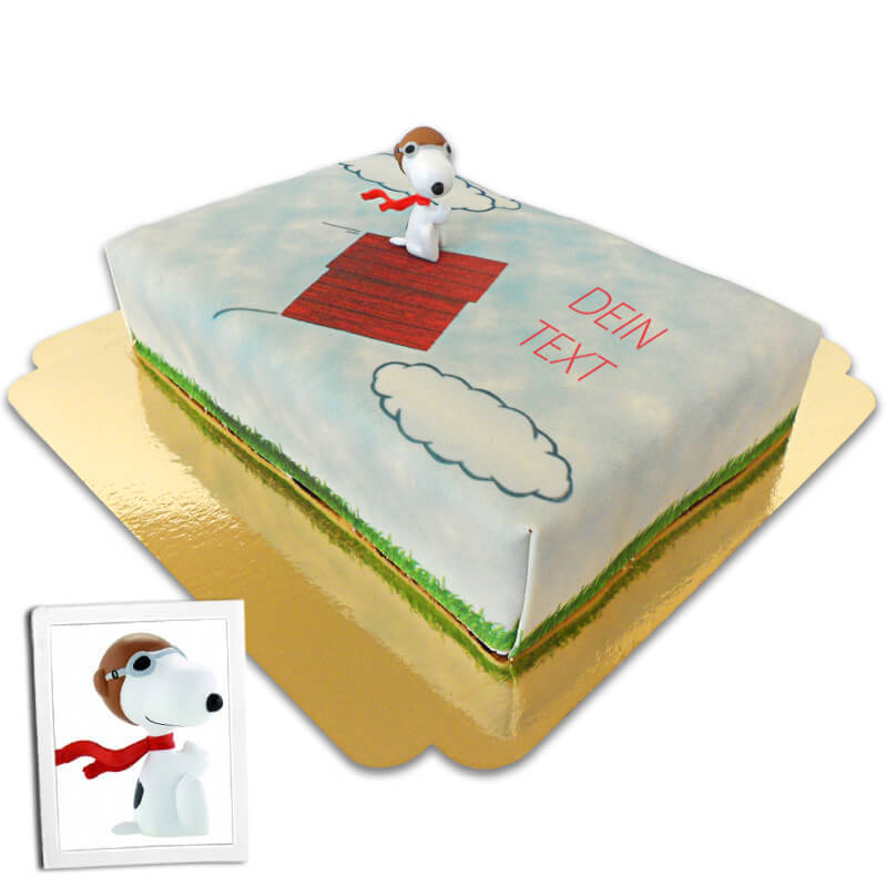 Snoopy® auf fliegender Hundehütte-Torte