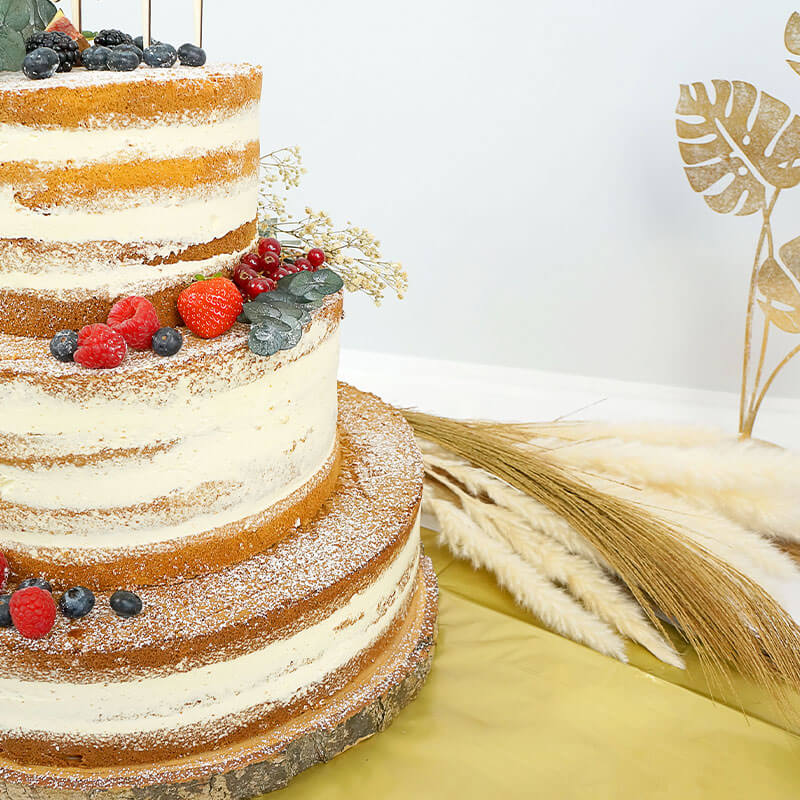 Naked Cake, Hochzeitstorte