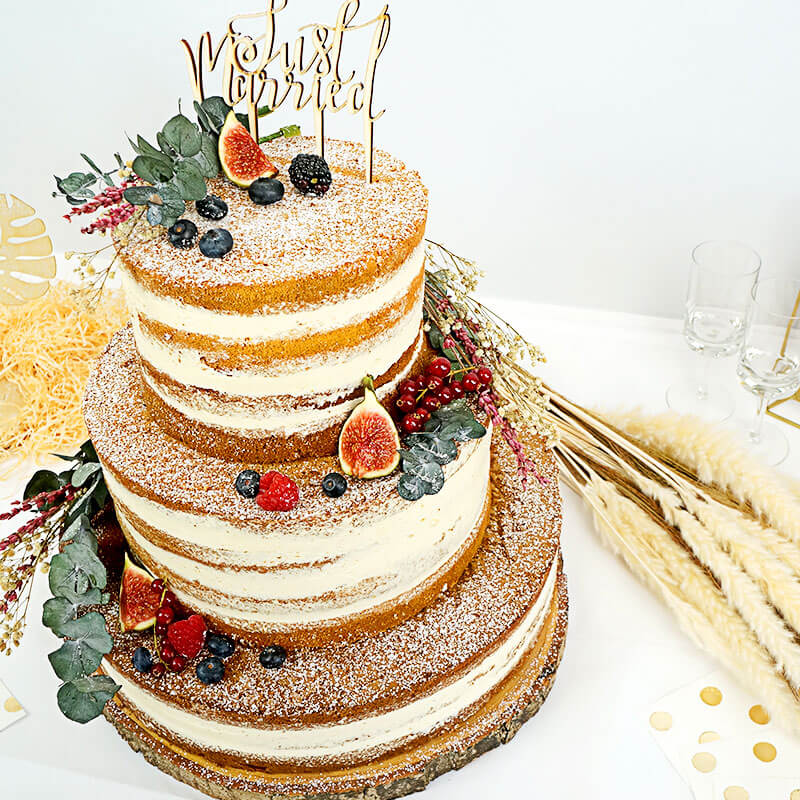 Naked Cake, Hochzeitstorte