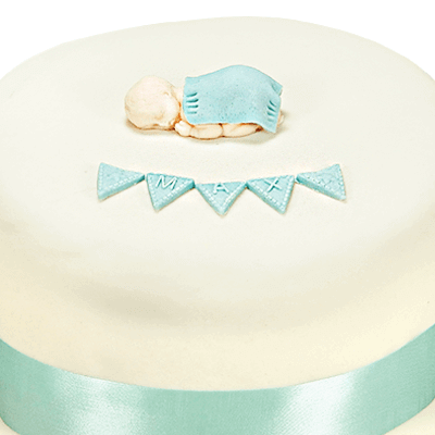 Blaue Tauftorte