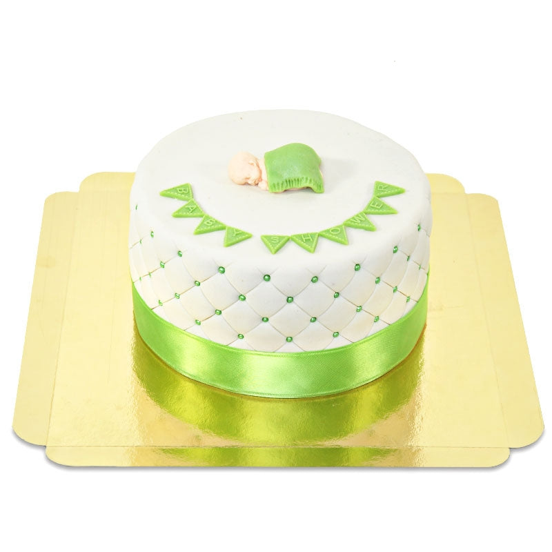 Grüne Baby-Party Torte