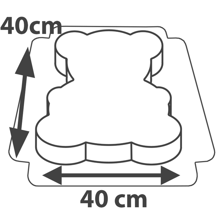 Teddybären-Form Torte mit Herz