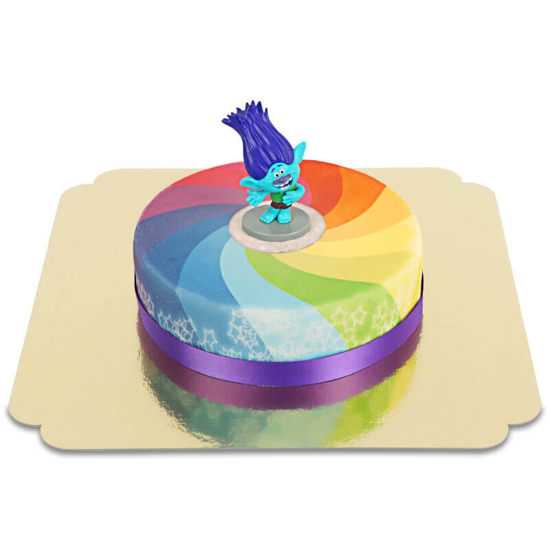 Trolls® auf Regenbogen-Torte