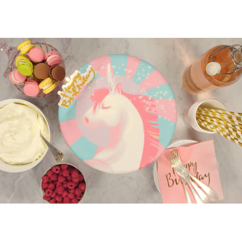 Einhorn-Torte Pink-Blau